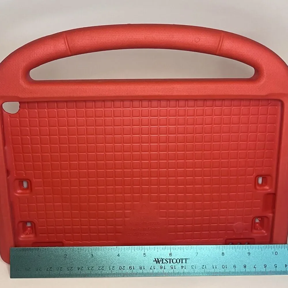 Kids Tablet Case 10 Inch EVA Foam Shockproof Red with Handle Kickstand
